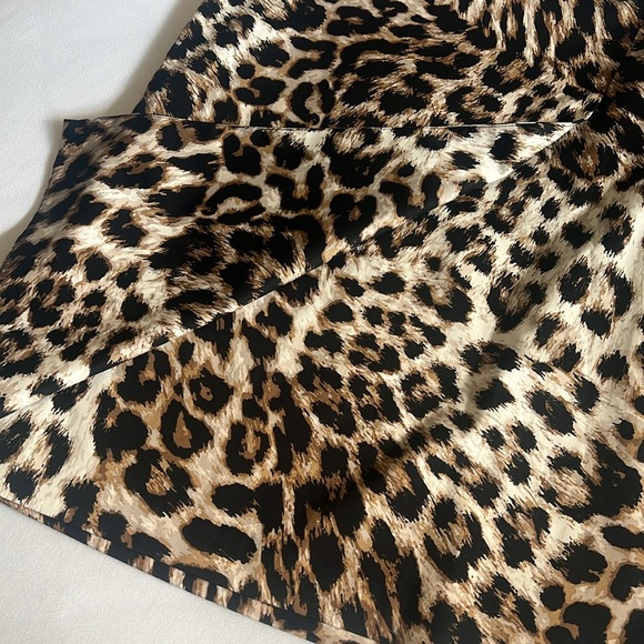 Purr!  Talbots faux wrap animal print pencil skirt - Sz 6 - Picture 3 of 6